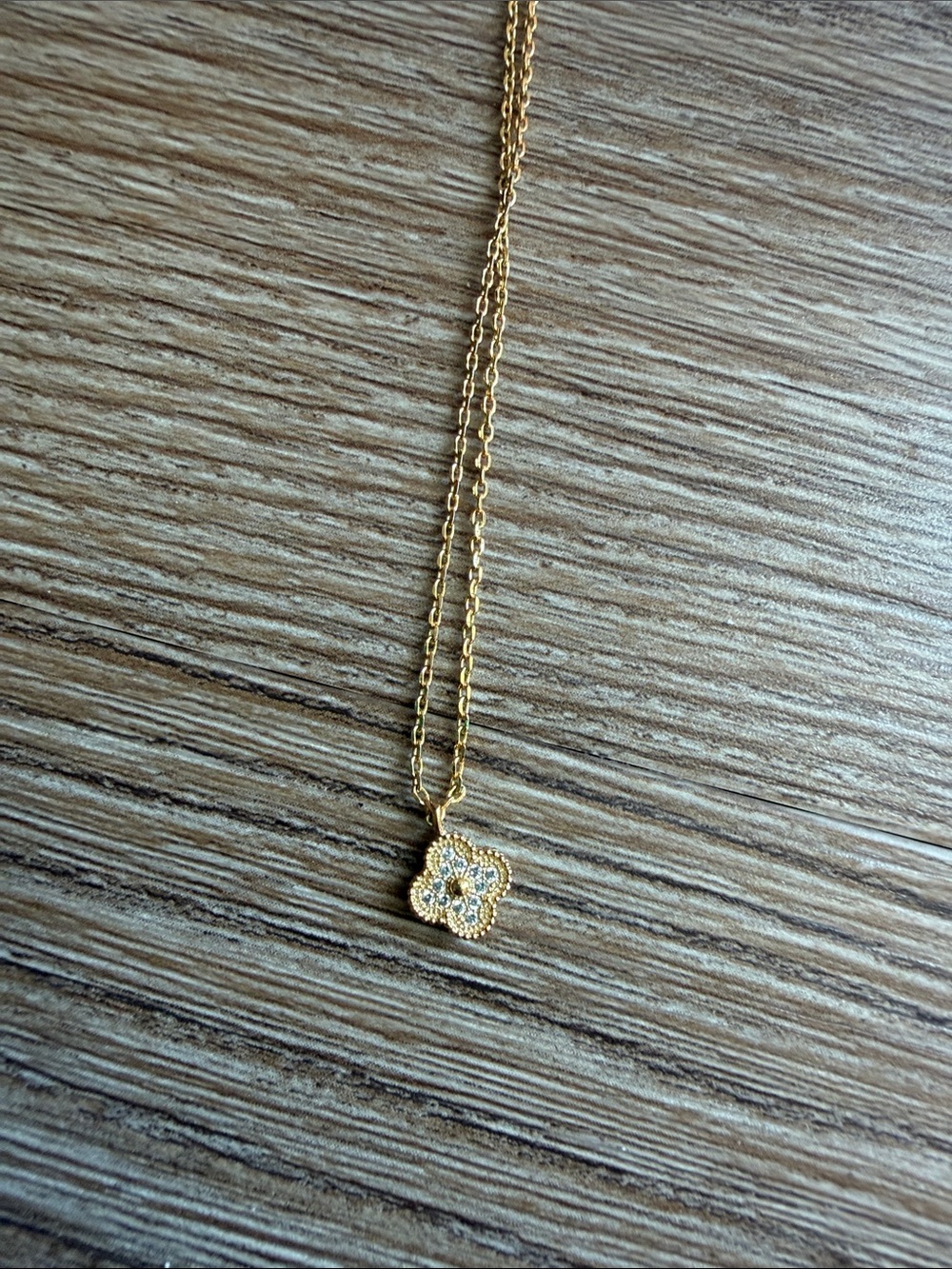 Gold Clover Pendant Necklace
